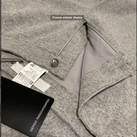 DESIGNER NWT DEMOO Grey Wool Pant sz2 - Picture 1 of 6